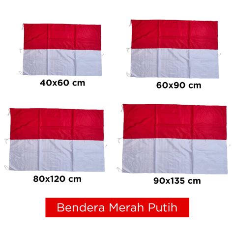 Bendera Merah Putih Bendera Indonesia Lapangan MP Rt Lapangan ukuran 60x90 80x120 90X135 CM ...