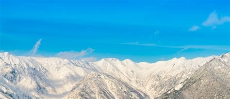 Japan winter mountain with snow covered Photo | Free Download