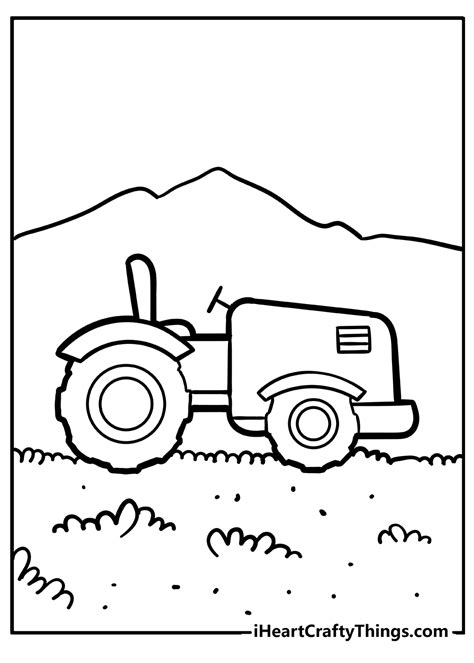 Farm Animals On Tractors Coloring Pages