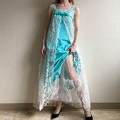 1960s Turquoise Gown With White Lace Overlay (S) – Studio Gloria Vintage