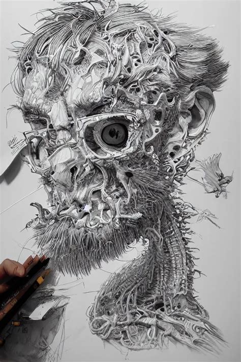 The world's most intricate and detailed drawing by Kim | Stable Diffusion