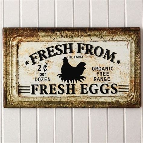 Rustic Metal Farm Fresh Eggs Sign | Farm fresh eggs sign, Farm fresh ...