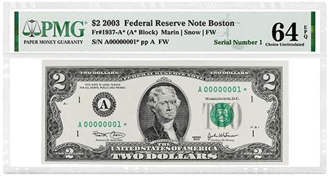 PMG-certified US Notes with Desirable Fancy Serial Numbers Offered in ...