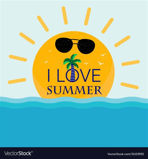 I love summer free Royalty Free Vector Image - VectorStock