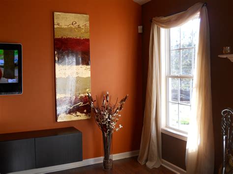 Pinterest | Brown walls living room, Orange accent walls, Living room decor