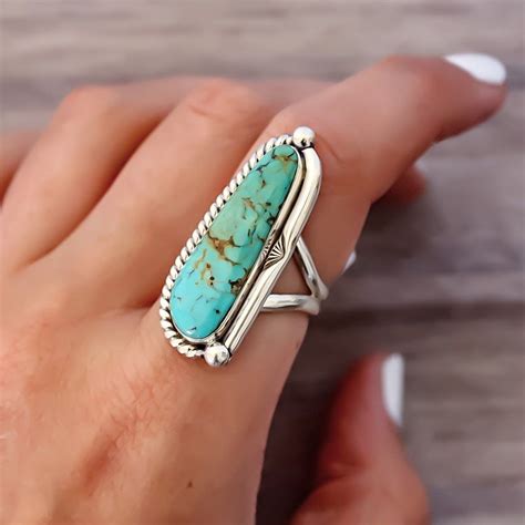 Navajo Half Twist Turquoise Ring | Genuine turquoise jewelry, Turquoise jewelry native american ...