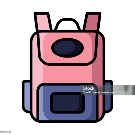 School Bag Education Icon Vector Design Template Stock Illustration ...