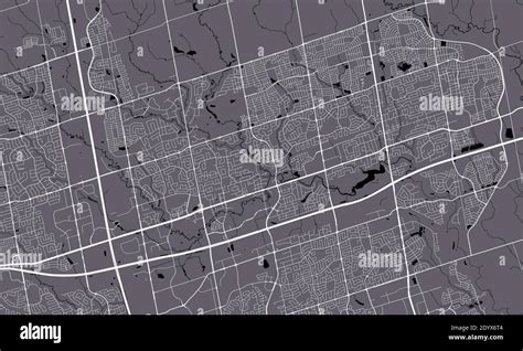 Detailed map of Markham city administrative area. Royalty free vector illustration. Cityscape ...