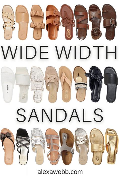 Wide Width Flat Sandals for Women in Neutrals and Colors - A curated ...