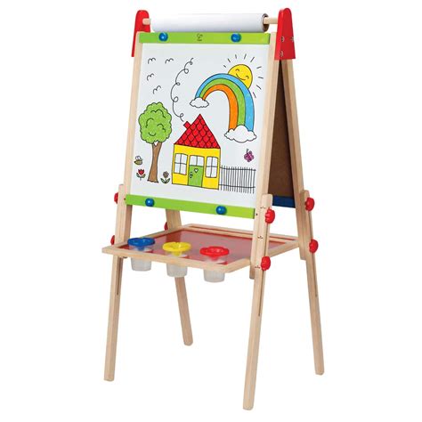 All-in-One Wooden Kid's Art Easel by Hape | Award Winning Double Sided Kids Standing Easel ...