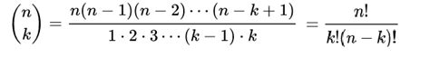 combinatorics - What happens to the formula of the binomial coefficient when k = 0 ...