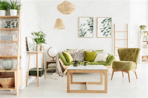 Cozy, green living room — Stock Photo © photographee.eu #181663168