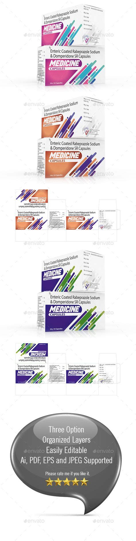 Medicine Box Template Vol-01 | Medicine boxes, Packaging template design, Box template