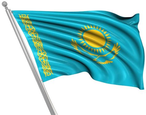 Premium Photo | Flag of kazakhstan