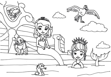 Sofia The First Coloring Pages: Floating Palace Sofia the First ...