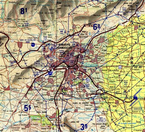 Damascus Map - Syria