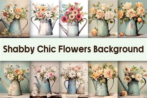 Shabby Chic Flowers Background Graphic by Pamilah · Creative Fabrica