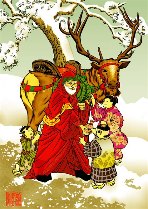 [OC] Ancient Japanese Santa Claus : r/alternativeart