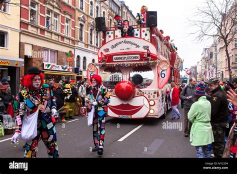 Germany, Cologne, carnival, carnival parade on Shrove Tuesday in the district Nippes ...