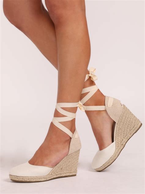 Ankle Wrap Closed Toe Espadrille Wedges | Closed toe espadrilles ...