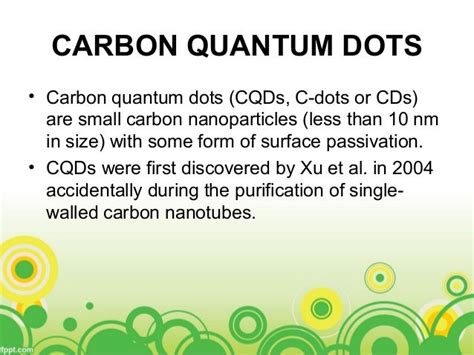 Carbon Quantum Dots