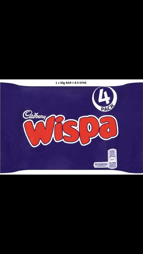 Wispa 39g bar. 8.5 syns Slimming World Syns, Cal Logo, School Logos, Chocolate Bars, Chocolate ...