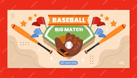 Free Vector | Hand drawn baseball banner template