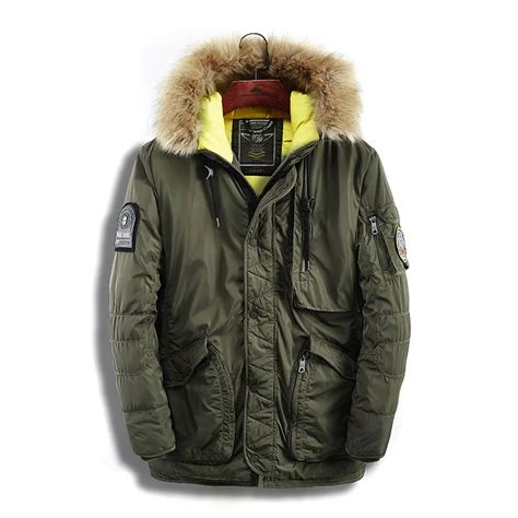 Men Winter Jacket Green Military Warm Thick Fur Hood Coat Long Parkas Men Casual Jacket Winter ...