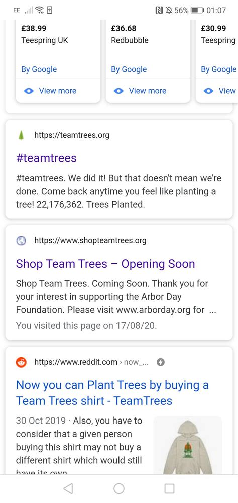 Does anyone know when we can buy #teamtrees merch? : r/MrBeast