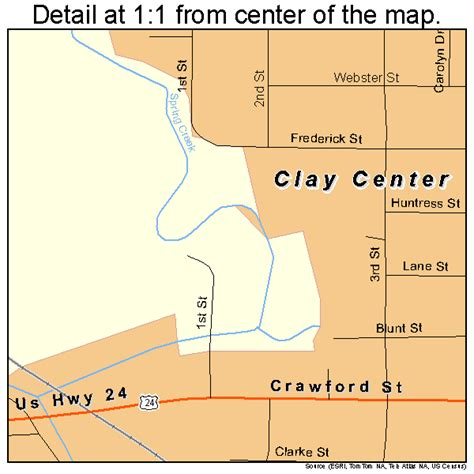 Clay Center Kansas Street Map 2013625