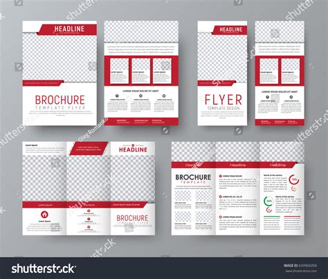 Design Front Back Side Folding Brochure Stock Vector (Royalty Free ...