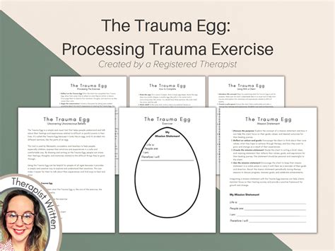 The Trauma Egg, Trauma Therapy Exercise, Worksheets for Therapy, Client ...