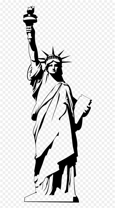 Statue Of Liberty Clipart Black And White, HD Png Download - vhv