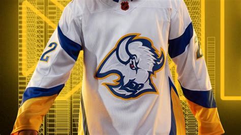 Sabres reveal blue and gold “goathead” Reverse Retro jersey | News 4 ...