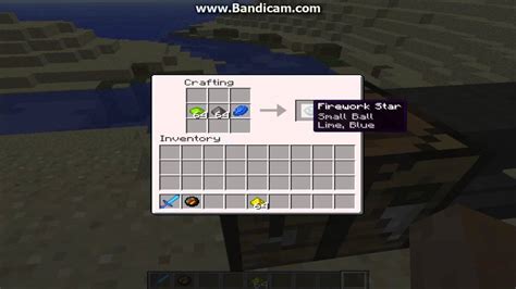 How to craft a firework star and a firework in Minecraft - YouTube