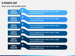 Free 6 Points List for PowerPoint and Google Slides - PPT Slides