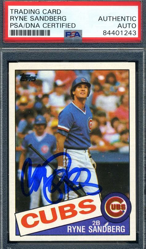 Ryne Sandberg PSA DNA Coa Signed 1985 Topps Autograph | eBay