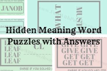 Tricky Rebus Puzzles with Answers | English Word Puzzles