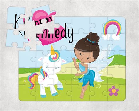 Puzzle Kids Puzzle Unicorn Puzzle Fairy Custom Puzzle - Etsy