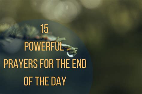 15 Powerful Prayers For The End Of The Day – Bible Verses of the day