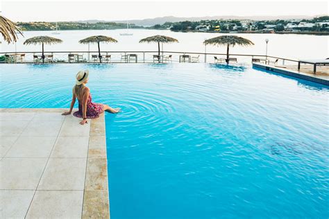 The Iririki Island Resort & Spa pool. Where the ocean meets the pool ...