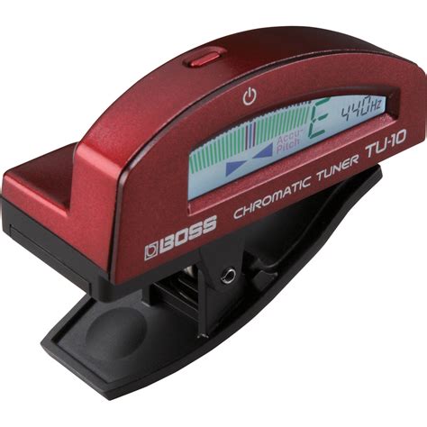 BOSS TU-10 Clip-On Chromatic Tuner (Red) TU-10-RD B&H Photo Video