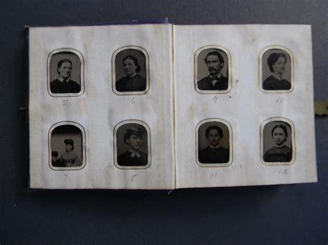 ANTIQUE TINTYPE ALBUM with 54 MINIATURE TINTYPE PORTRAITS -- Antique Price Guide Details Page