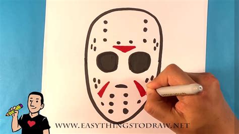 How To Draw Jason Mask