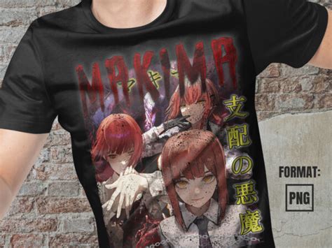 Premium Makima Chainsaw Man Bootleg Anime T-Shirt Design - Buy t-shirt designs