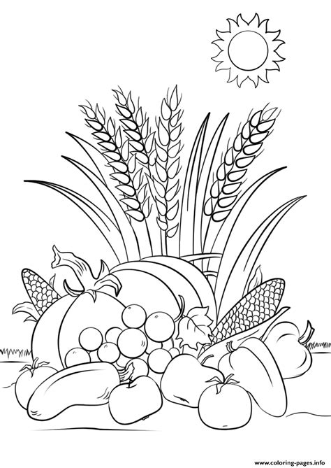 Coloring Pages | Fall Harvest Autumn Coloring Pages Printable