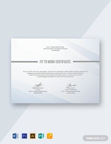 Australian Doctors Certificate Template