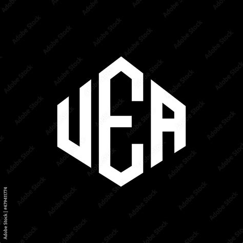 UEA letter logo design with polygon shape. UEA polygon and cube shape ...