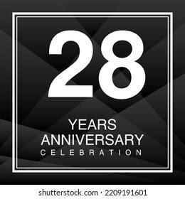 28 Year Anniversary Celebration Logo Vector Stock Vector (Royalty Free ...