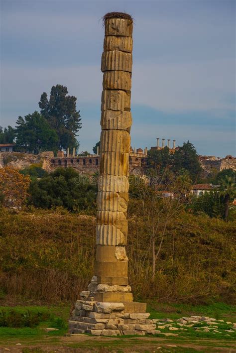 SELCUK, TURKEY: Temple of Artemis Ruins. it is One of the Seven Wonder of Ancient World. Stock ...